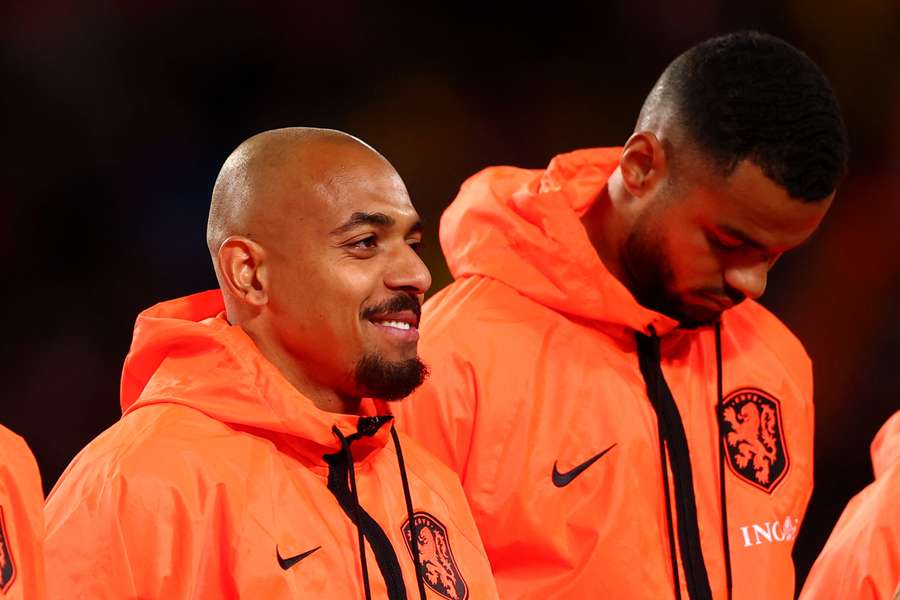 The Netherlands' Donyell Malen and Cody Gakpo ahead of the friendly against Norway