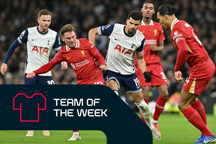 Liverpool's players dominate the latest Premier League Team of the Week