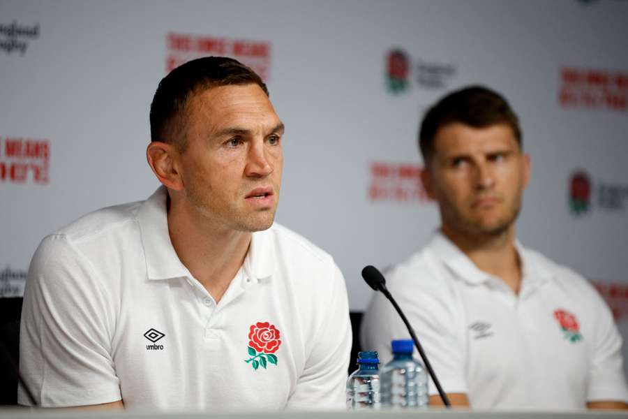 Kevin Sinfield during his press conference for England