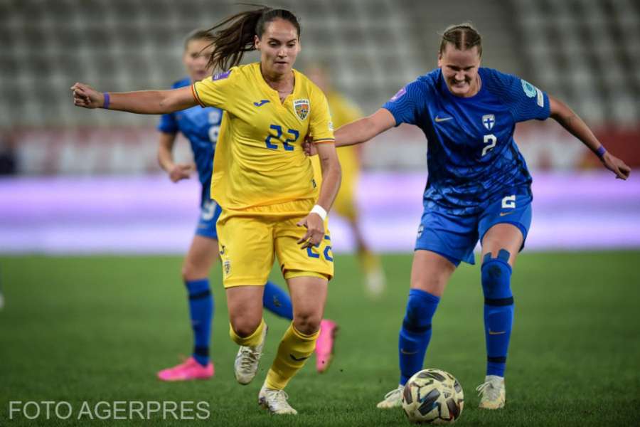 SRomânia, învinsă de Finlanda în Liga Națiunilor la fotbal feminin