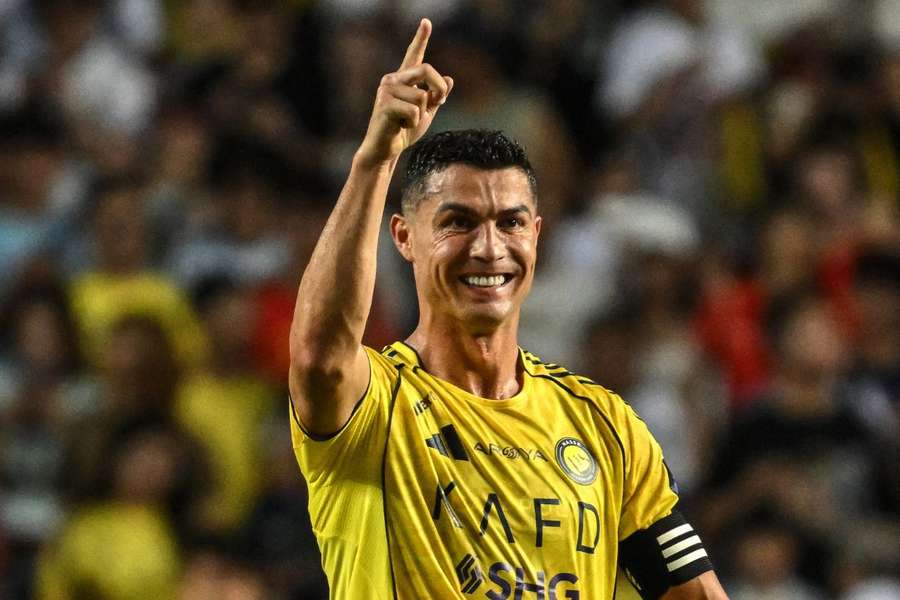 Cristiano Ronaldo świętujący gola w finale Superpucharu 