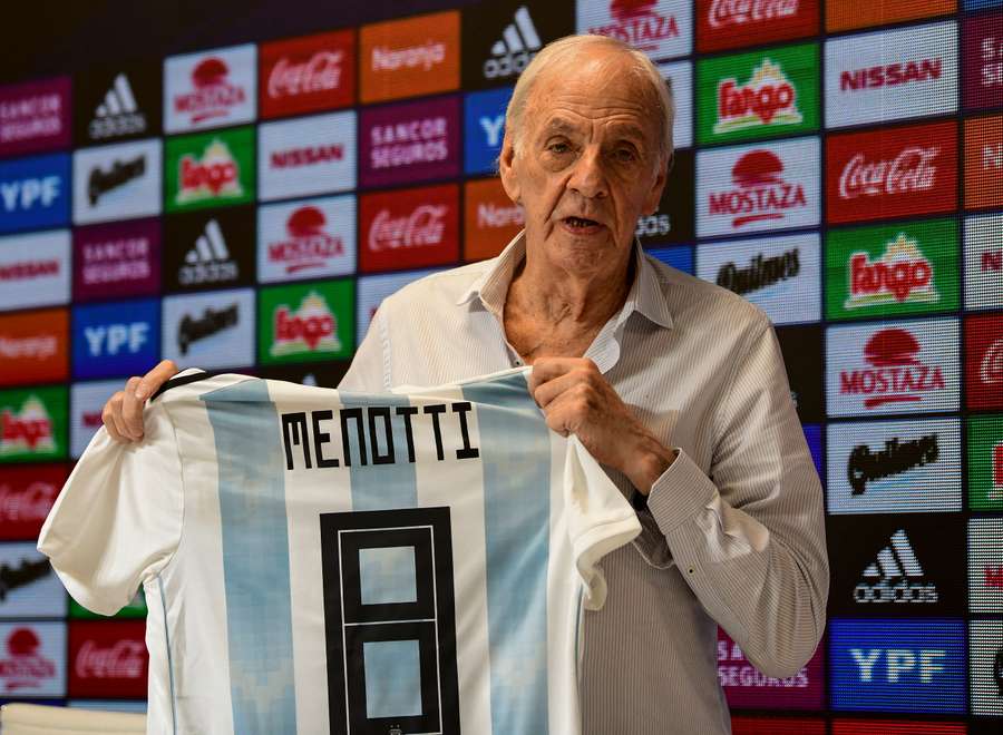 Argentine football coach Cesar Luis Menotti in 2019