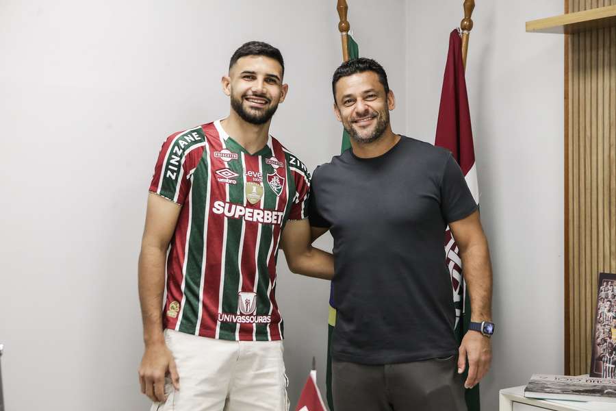 Ignácio e o diretor de planejamento do Fluminense, Fred