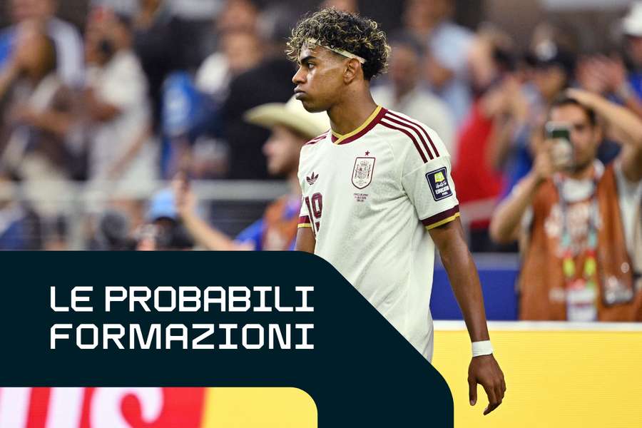 Lamine Yamal con la maglia della Spagna Lamine Yamal con la maglia della Spagna