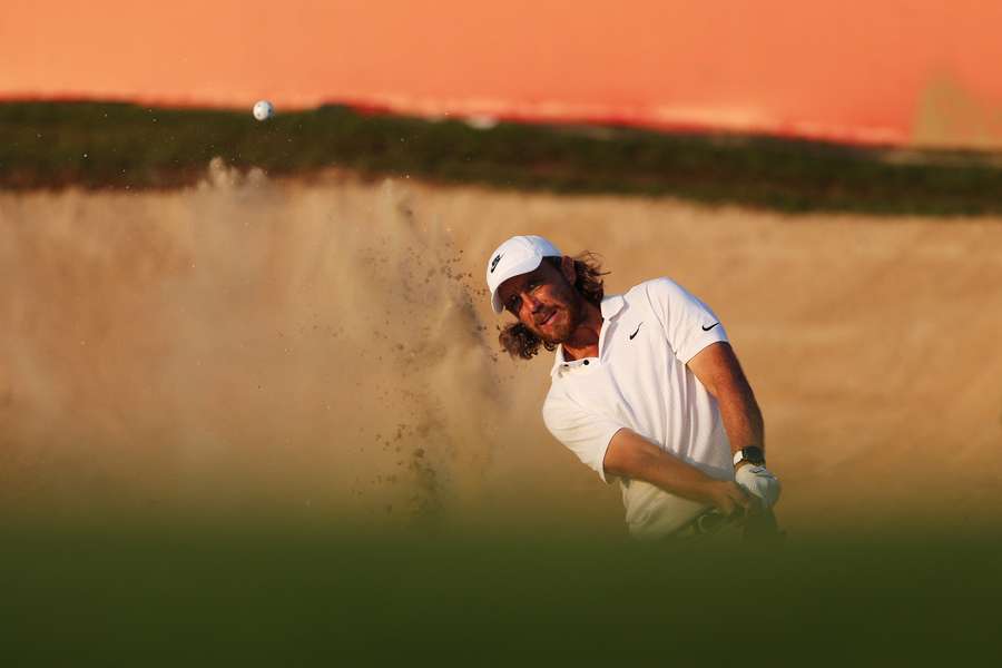 Fleetwood in action at the Abu Dhabi Championship