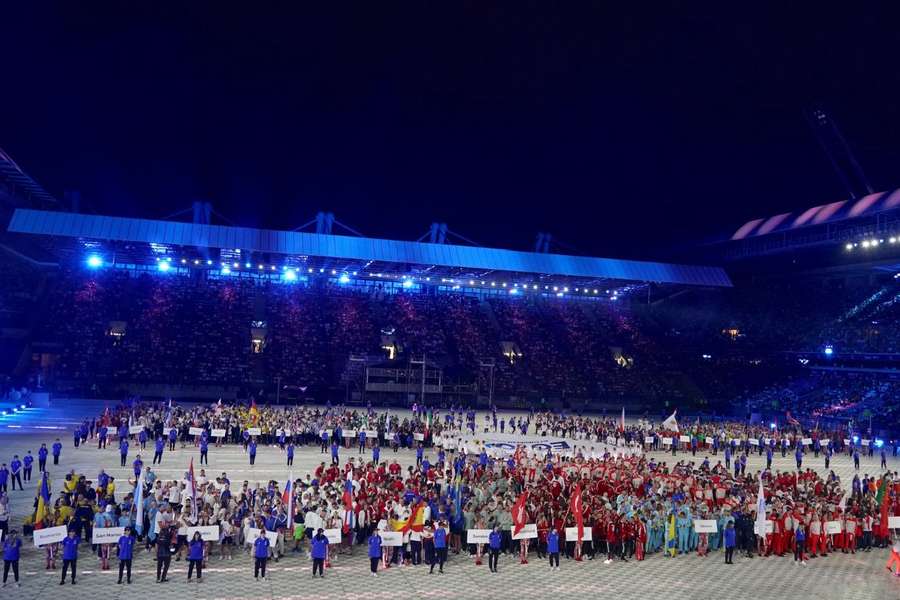 La ceremonia de inauguración en Polonia