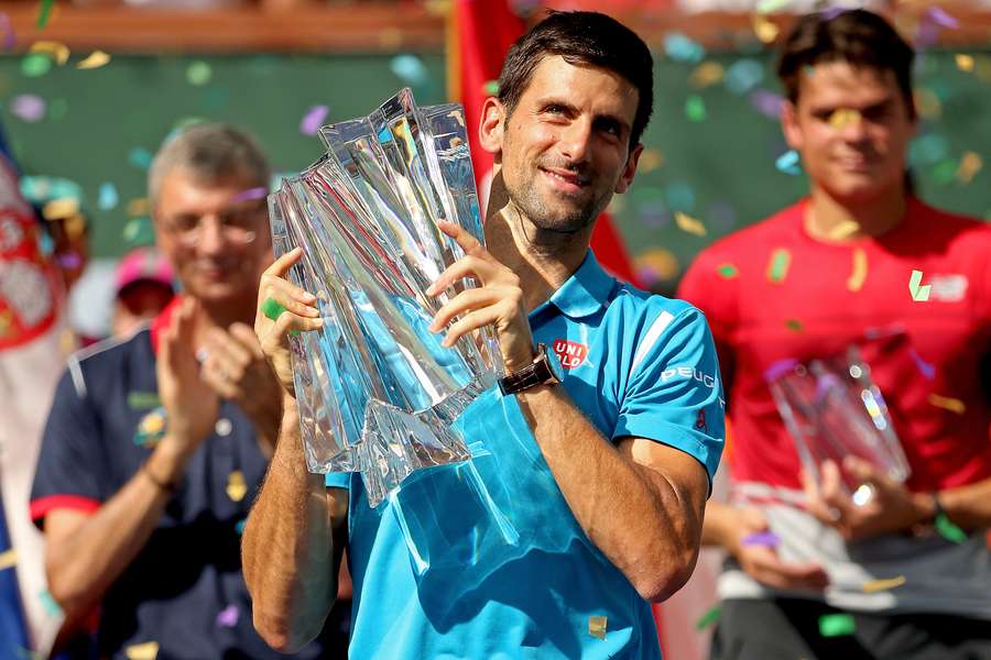 Djokovic shares the record for most Indian Wells titles won with Federer 