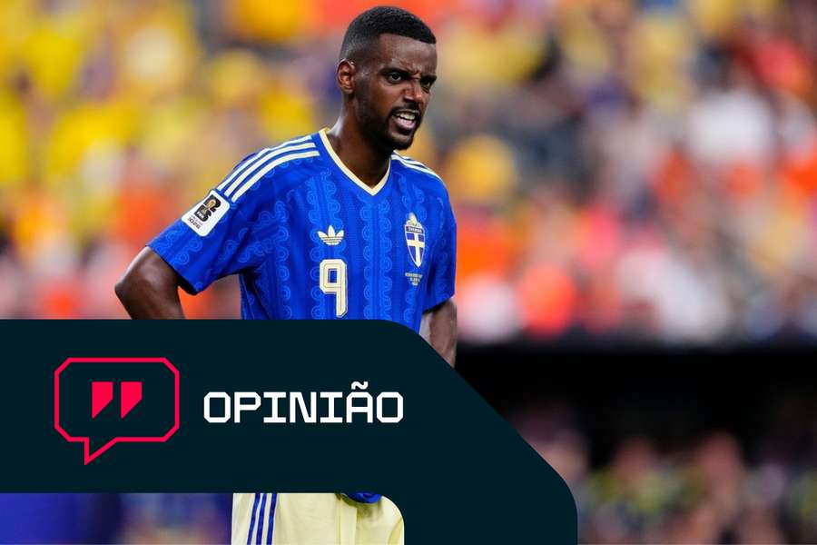 Alexander Isak durante a derrota da Suécia por 5-1 Alexander Isak durante a derrota da Suécia por 5-1
