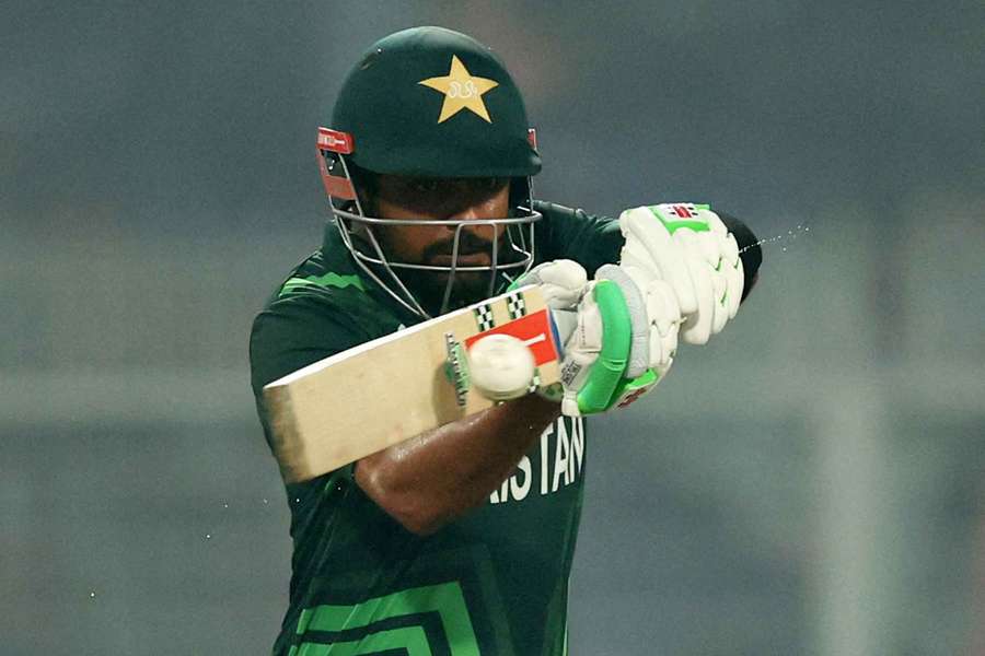 Pakistan's Babar Azam in action