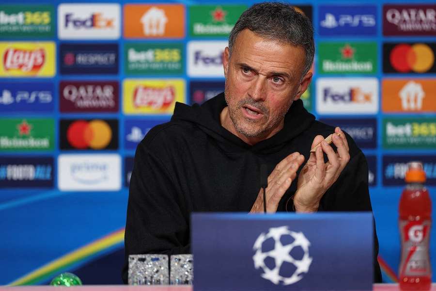 Luis Enrique en conférence de presse avant Bayern-PSG en novembre dernier.