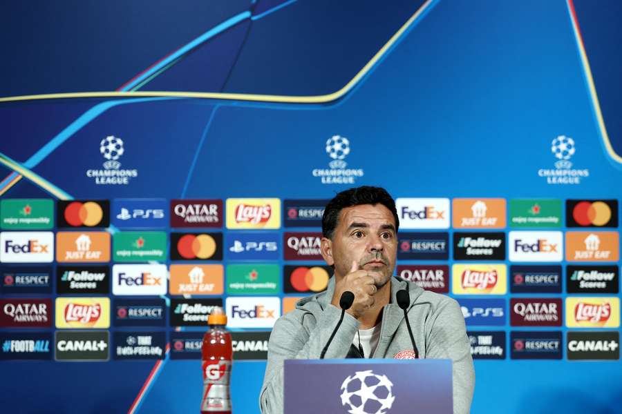 Míchel, en la rueda de prensa previa al PSG-Girona