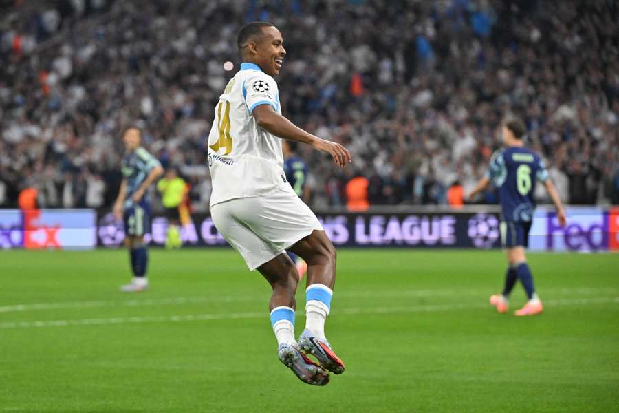 Igor Paixao célébrant son premier but contre l'Ajax mardi soir.
