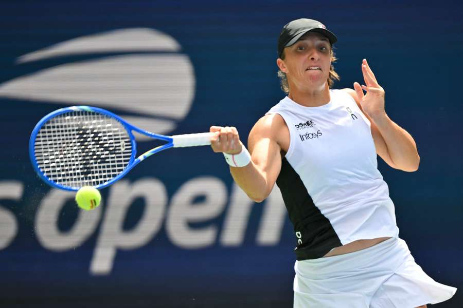 Swiatek à l'US Open lundi.