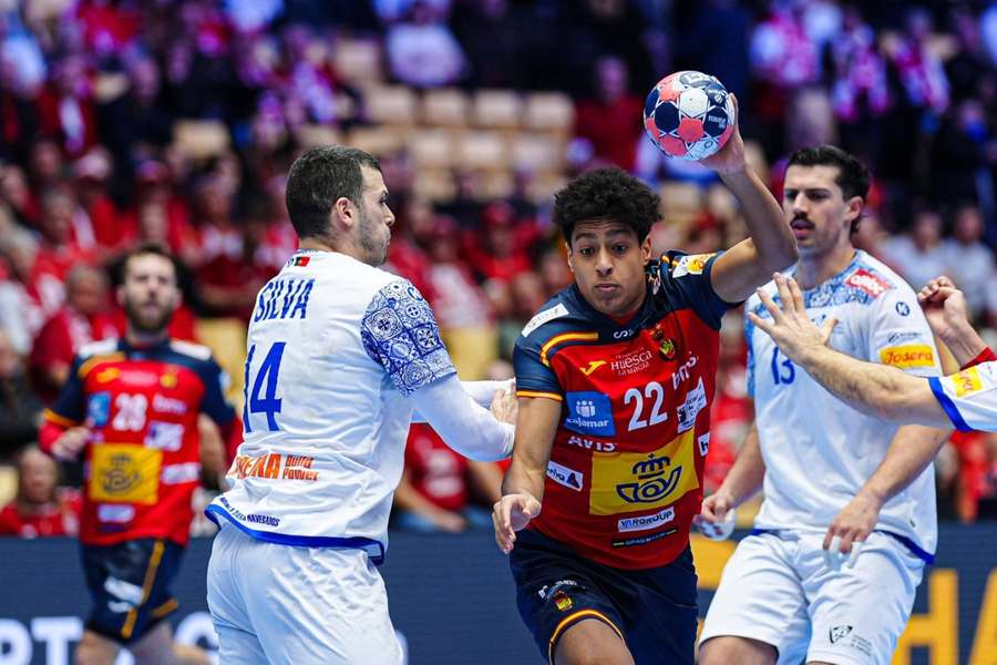 Marcos Fis, durante el España-Portugal del Europeo 2026 Marcos Fis, durante el España-Portugal del Europeo 2026