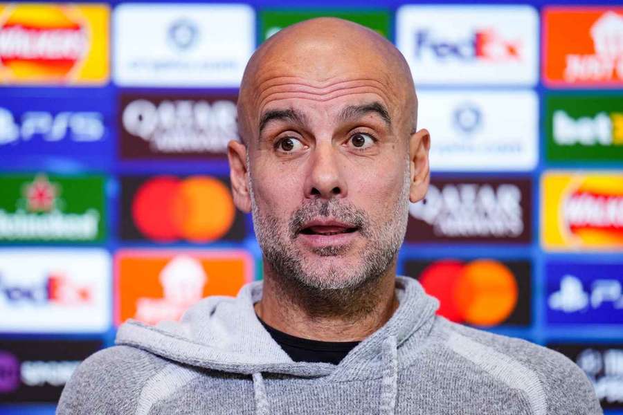 Guardiola during his press conference