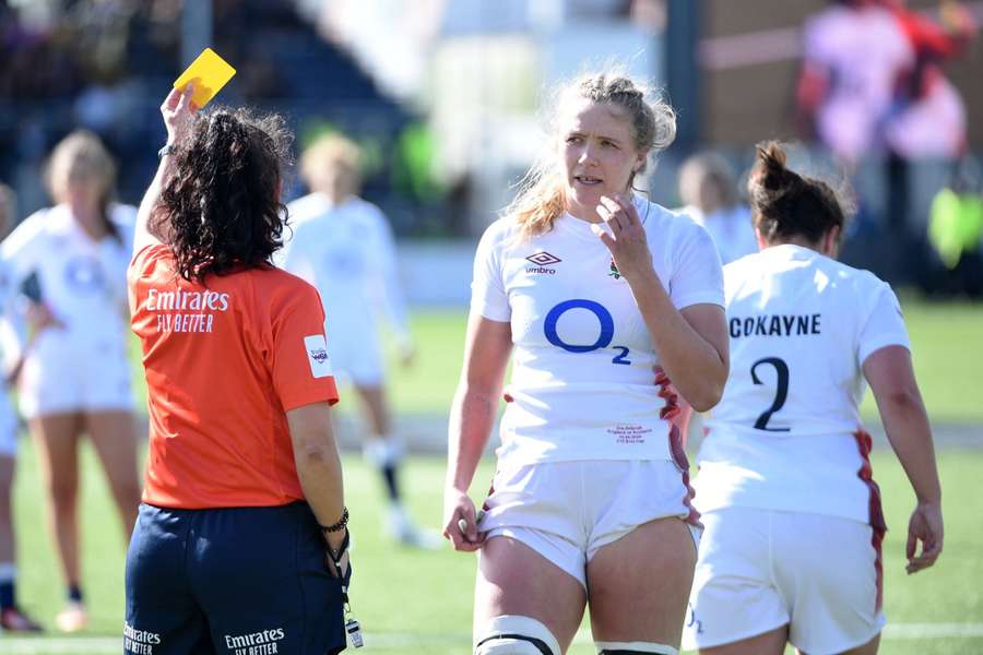 Amy Cokayne was sent off in England's Women's Six Nations win over Scotland