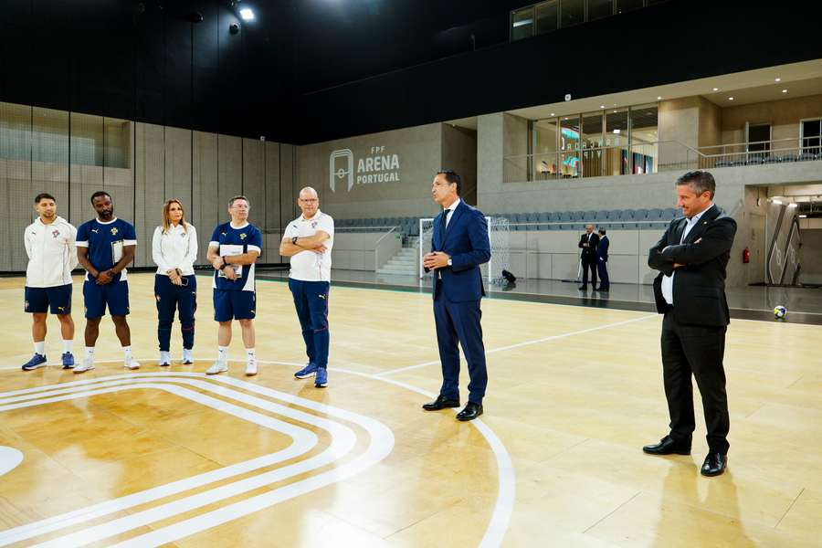 Pedro Proença falou aos jogadores da Seleção sub-19 de futsal