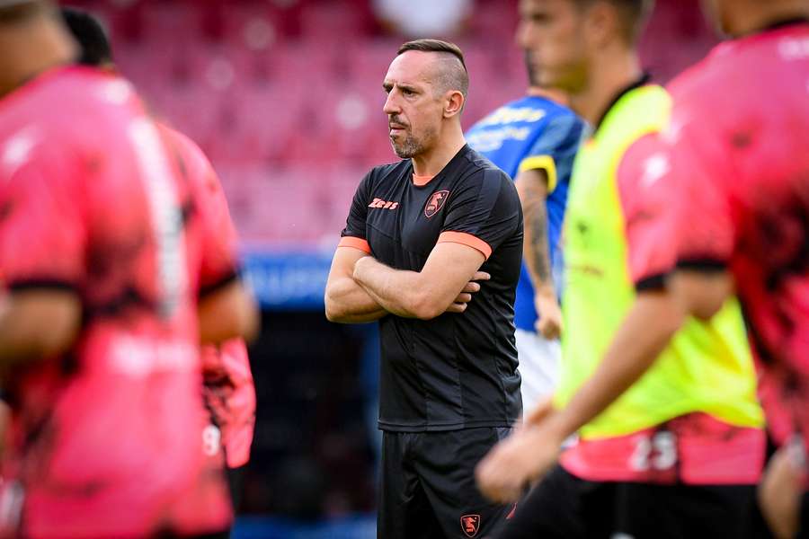 Franck Ribéry en tant qu'assistant coach l'an passé.