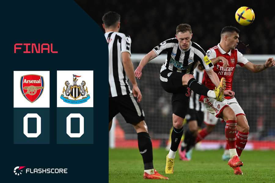 Newcastle rezistă pe terenul liderului Arsenal și smulge un punct