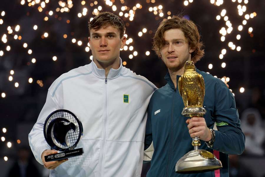 Rublev (R) alongside Draper