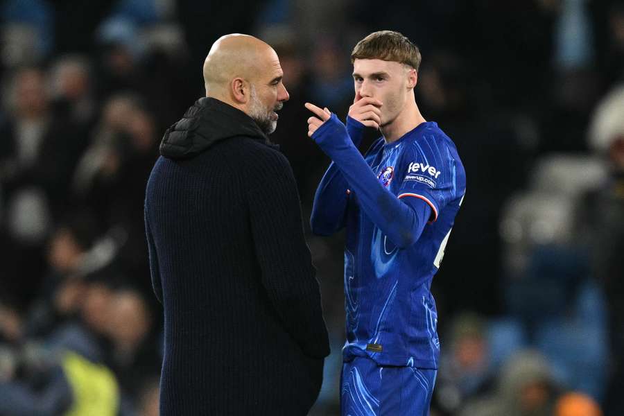 Cole Palmer y Guardiola Cole Palmer y Guardiola