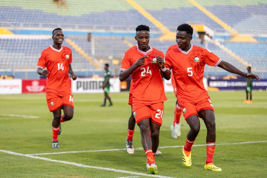 Kenya Rising Stars celebrate one of their goals against Nigeria Kenya Rising Stars celebrate one of their goals against Nigeria
