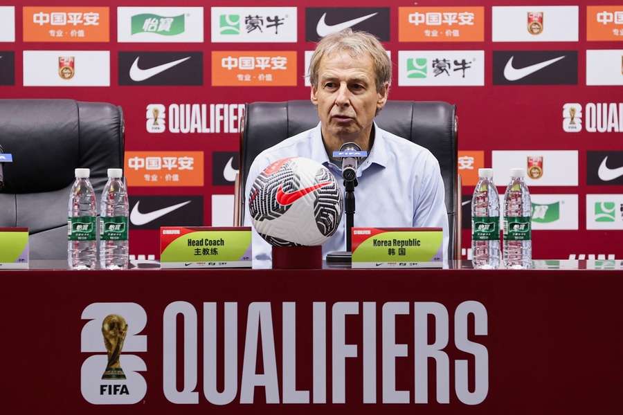 Jürgen Klinsmann en conférence de presse.