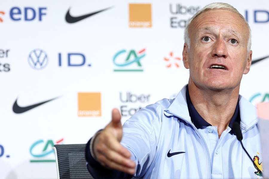 Didier Deschamps en conférence de presse ce dimanche.