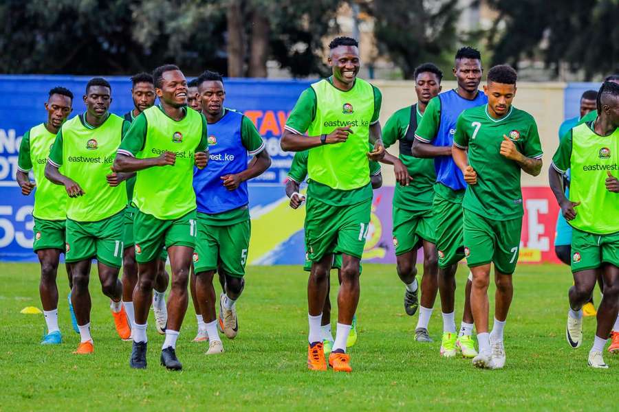 Kenya players in training