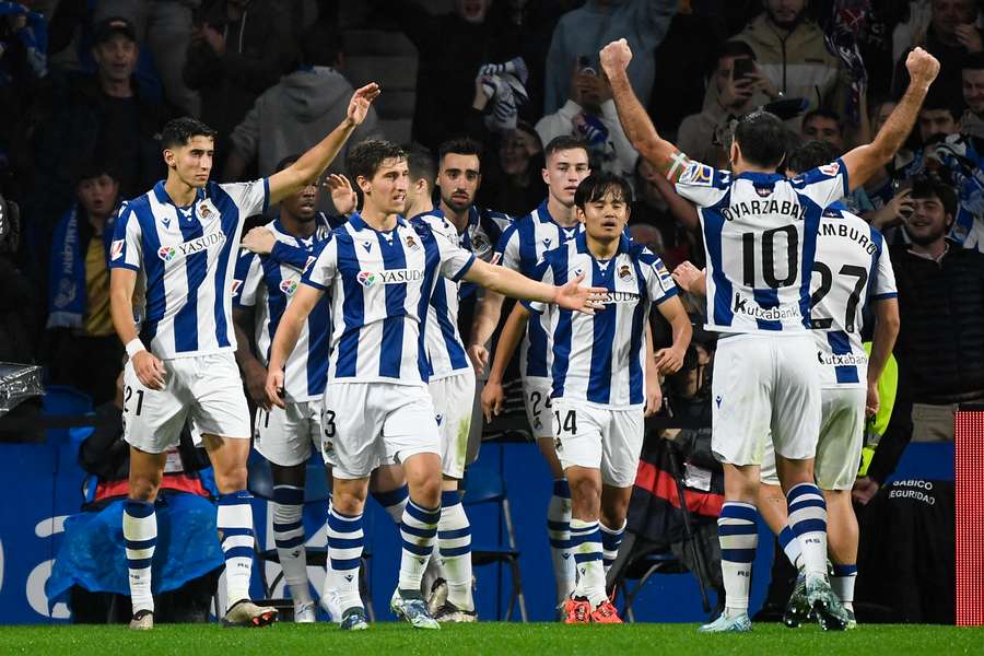 La Real Sociedad festeggia il vantaggio shock