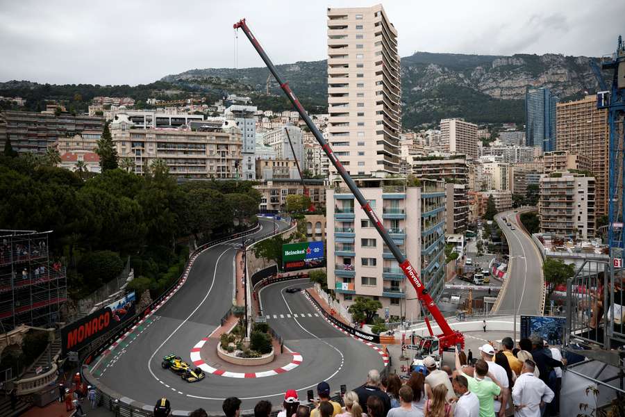 McLaren's Lando Norris during practice at the Monaco Grand Prix