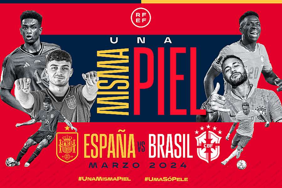 Cartel de presentación del España-Brasil