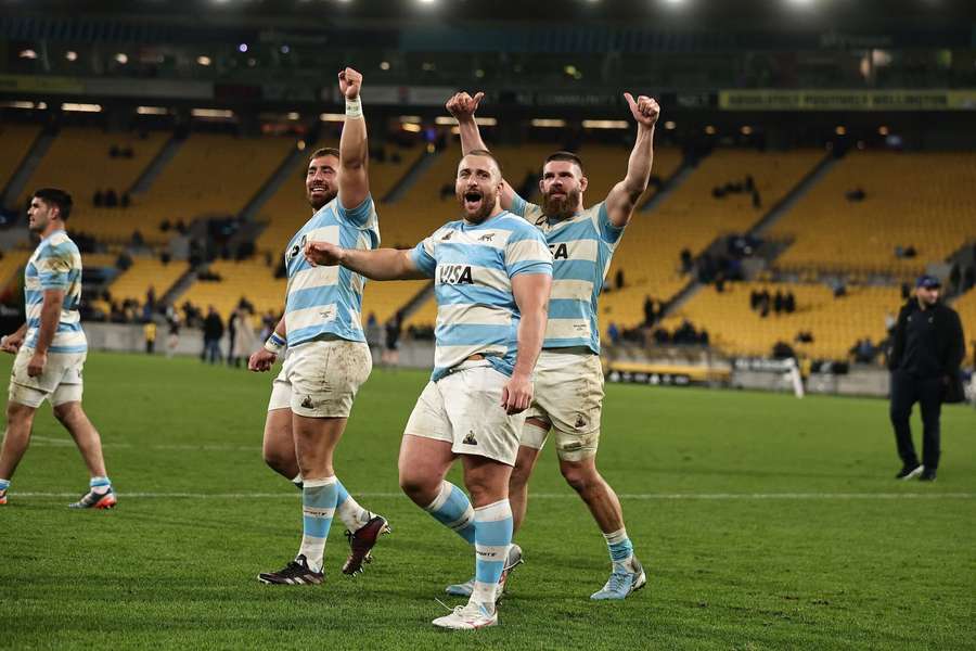 Argentina celebrate after the game