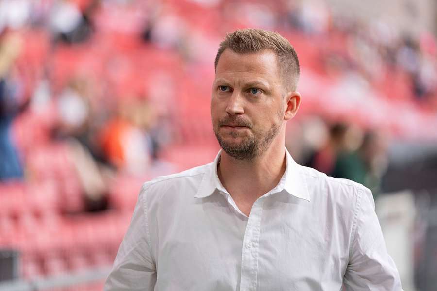 Jacob Neestrup, treinador do Copenhaga, que participou na decisão de vender Højlund por 2,5 milhões de euros