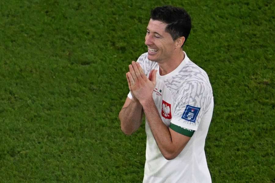 Robert Lewandowski has scored 77 goals for Poland - including his first at a World Cup.