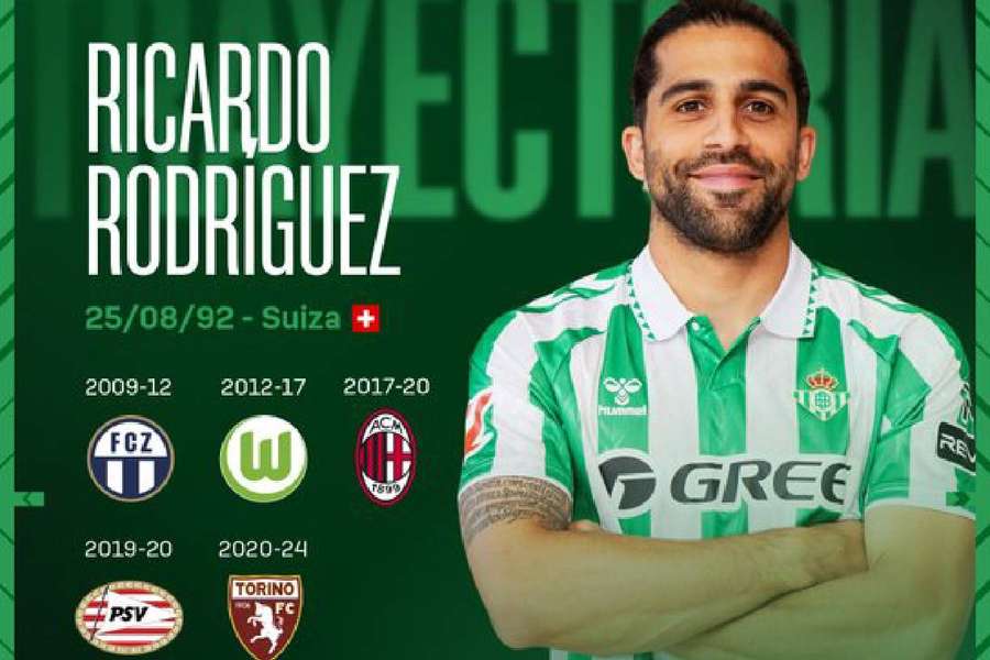 Ricardo Rodríguez, novo jogador do Betis