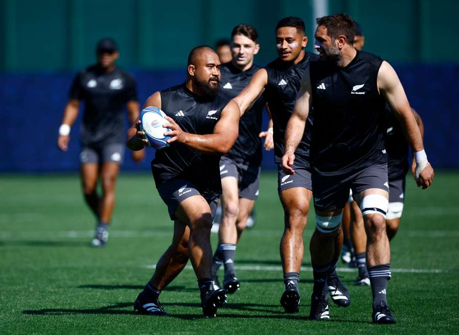 New Zealand in training before their World Cup opener