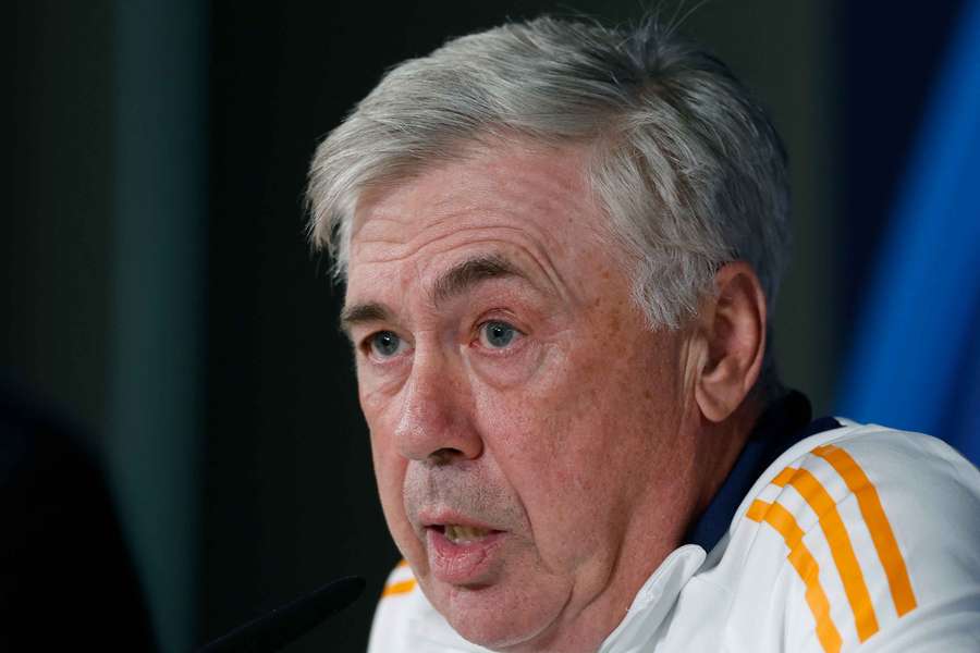 Carlo Ancelotti en conférence de presse ce mardi.