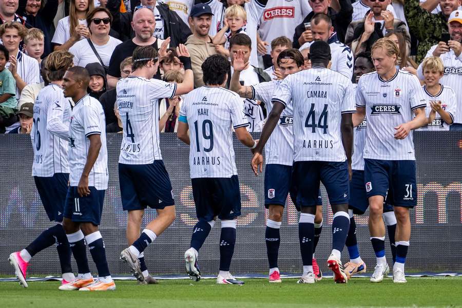 Champions AGF finally recorded their first win this season Champions AGF finally recorded their first win this season