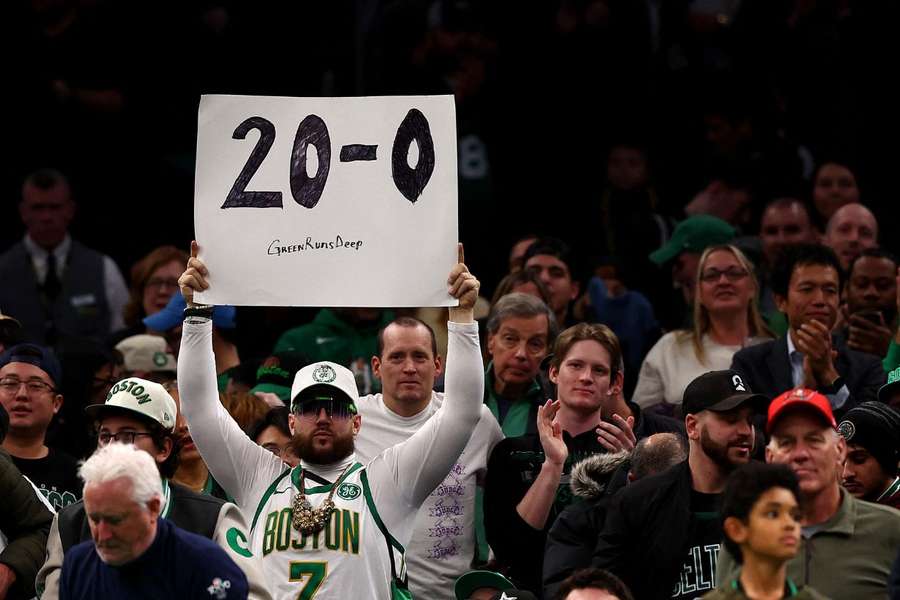Los Boston Celtics tienen un récord de 20-0 ante su público esta temporada.