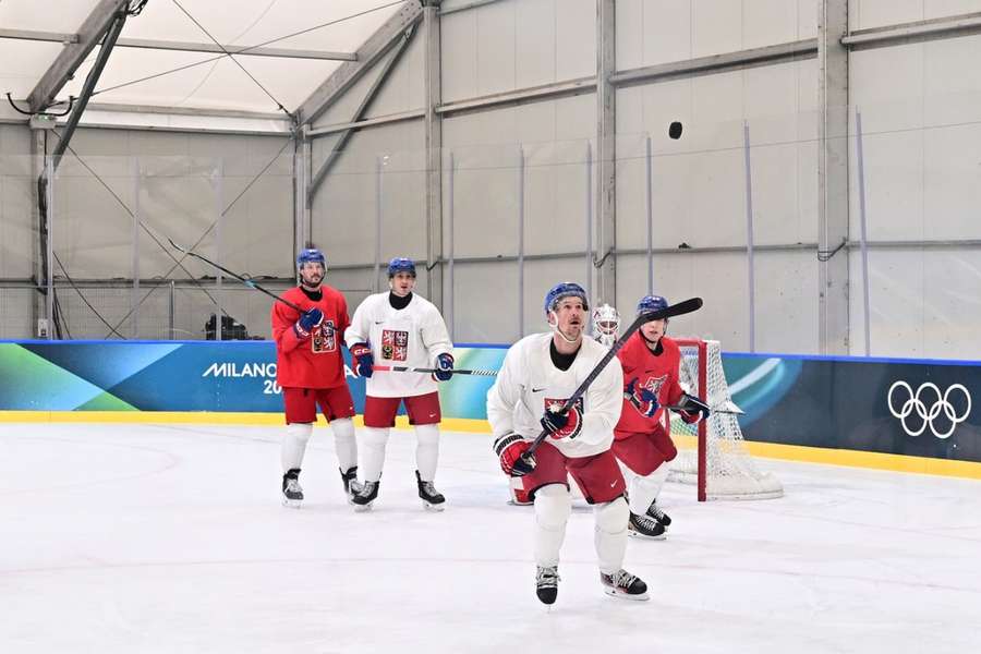 Roman Červenka na tréninku národního týmu.