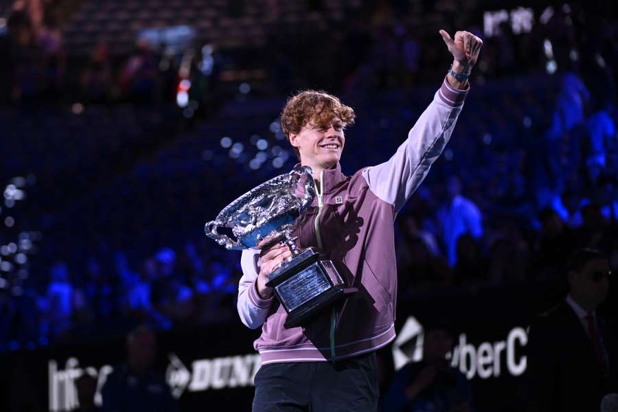 Jannik Sinner won zondag zijn eerste grandslamtitel