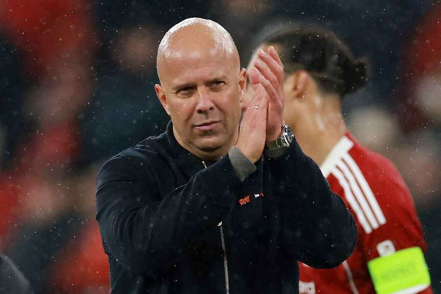 Liverpool boss Arne Slot reacts