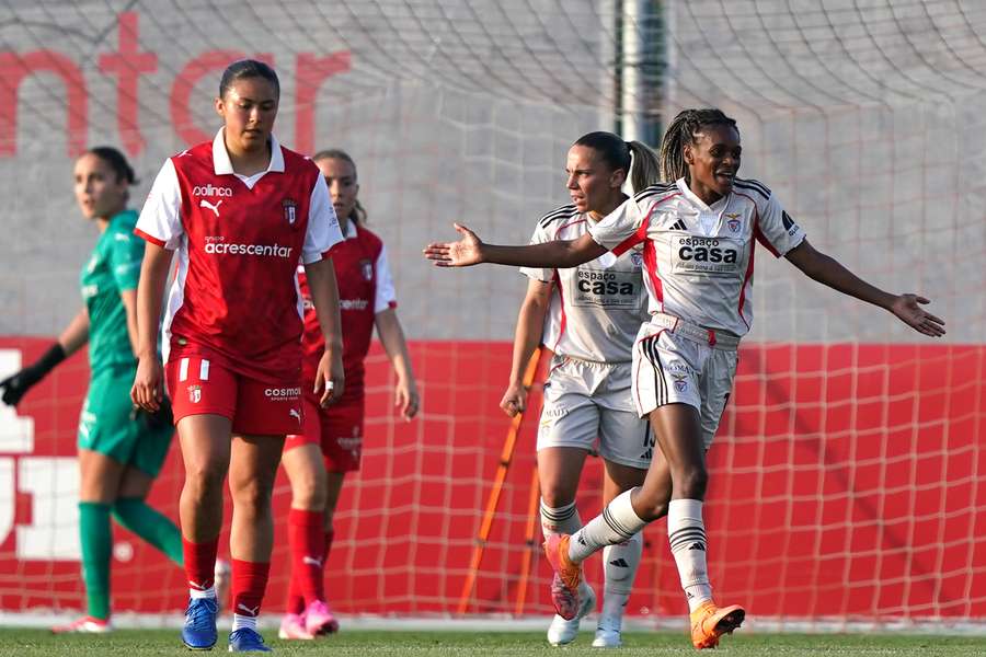 Diana Silva fez o segundo golo do Benfica aos 42 minutos