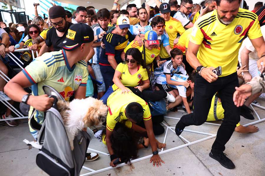 Fans forced their way in to the Hard Rock Stadium during the Copa America final in 2024 Fans forced their way in to the Hard Rock Stadium during the Copa America final in 2024