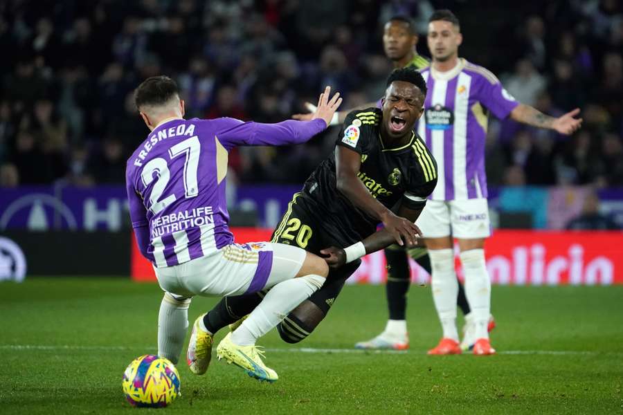 Vinícius Júnior in actie tijdens de bewuste wedstrijd tegen Real Valladolid