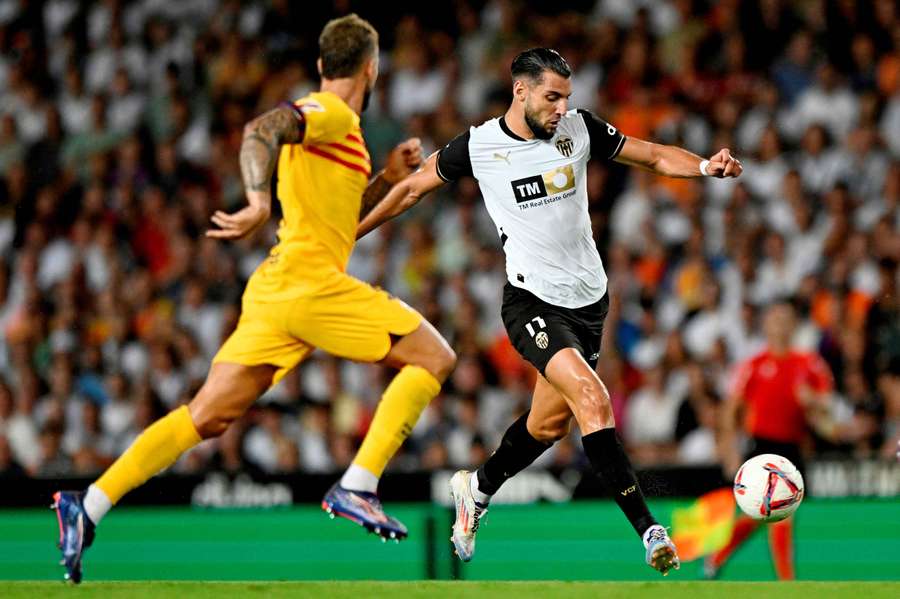 Valencia's Rafa Mir in action