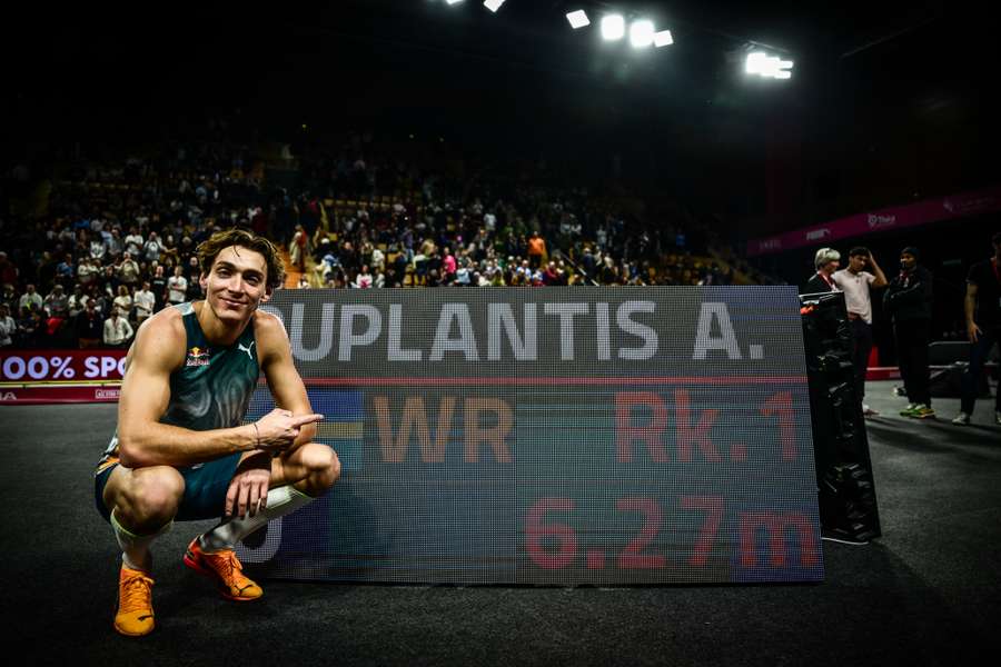 Duplantis après son dernier record le 28 février.