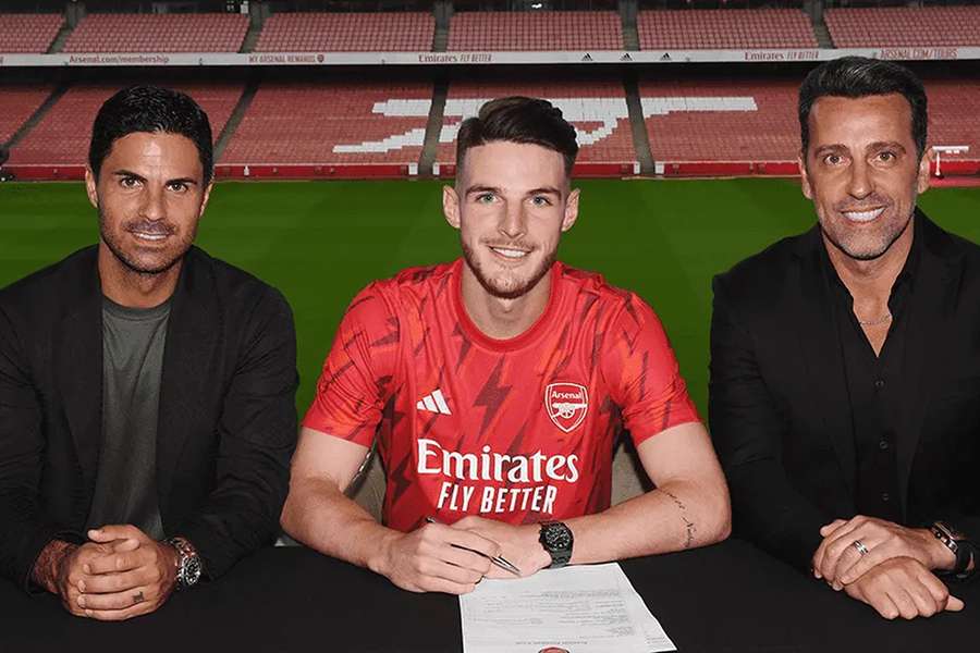 Declan Rice has joined Arsenal on a five-year deal