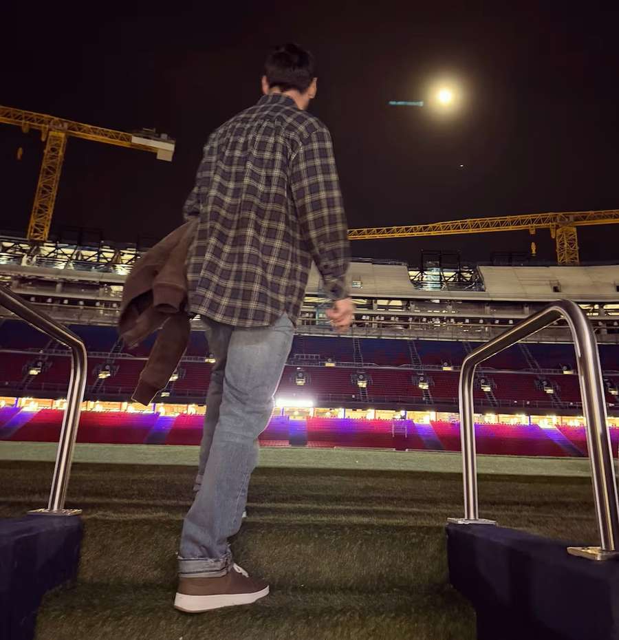 Messi visits the Nou Camp Messi visits the Nou Camp